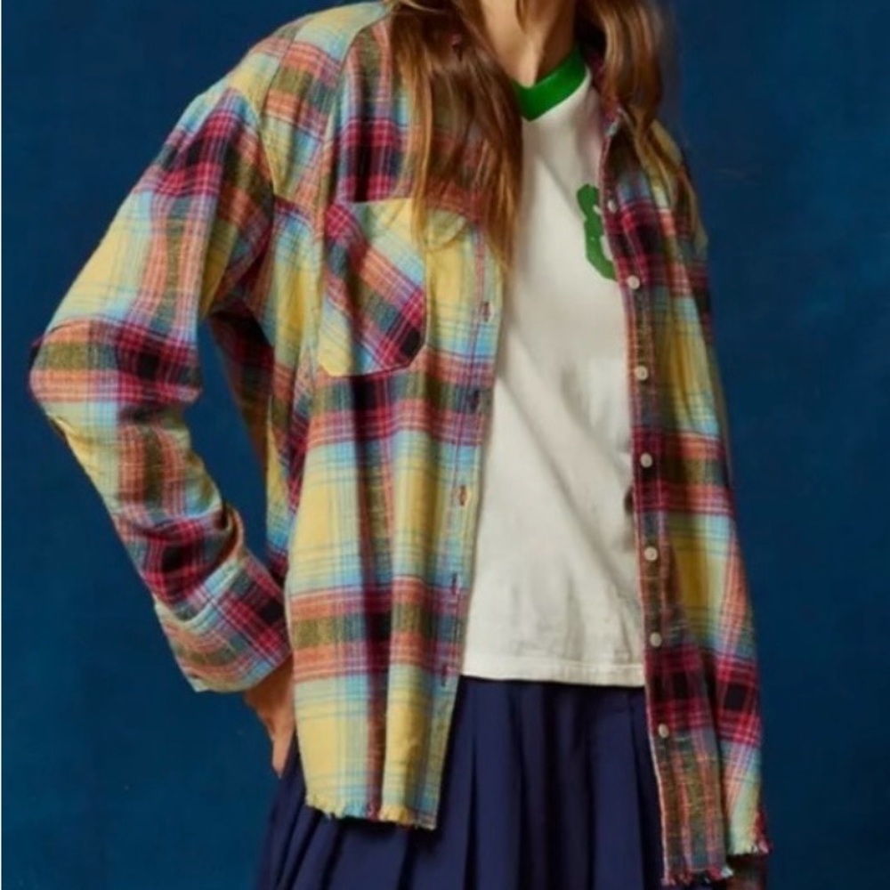 BDG Brixton Flannel Plaid Button-Up Shirt